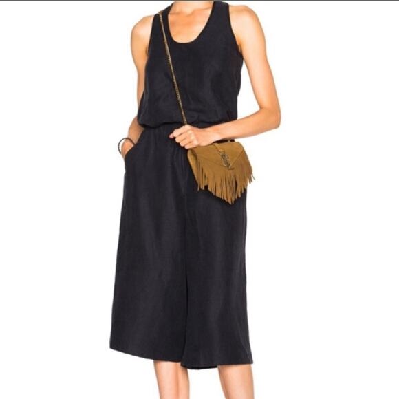 Ulla Johnson Lee linen blend wide leg jumpsuit - Picture 1 of 8